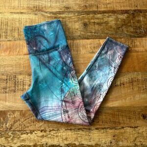 Evolution and Creation Womens Celestial Mandala Geometric High Rise Leggings M